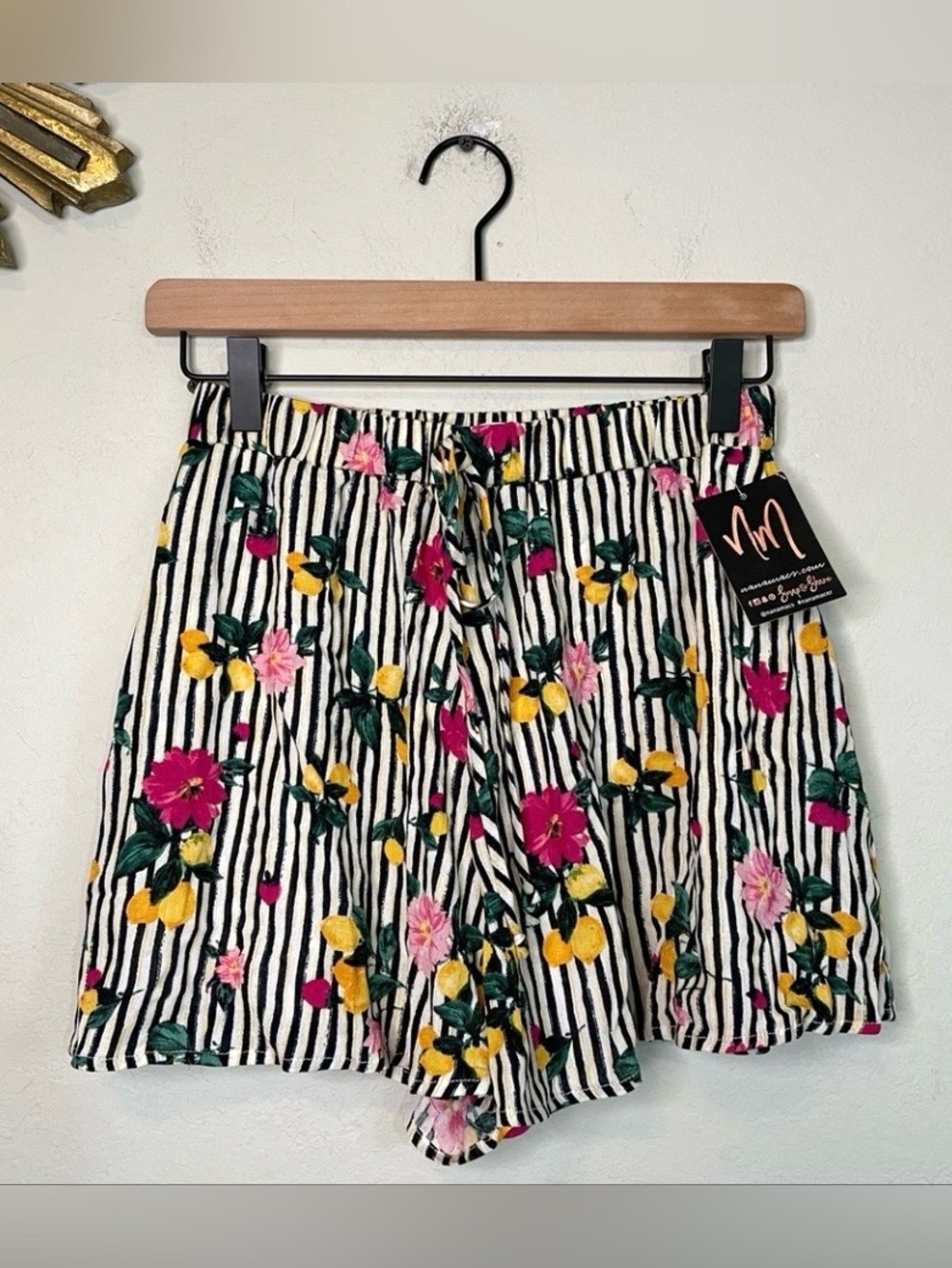 Everly Stripe and Floral Print Shorts